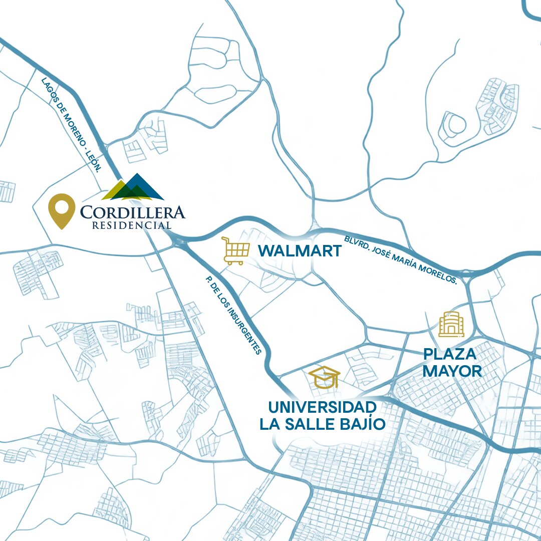 Mapa de ubicación de Cordillera Residencial